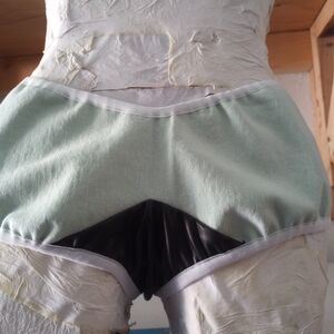 Mint and Black High-Waisted Shorts